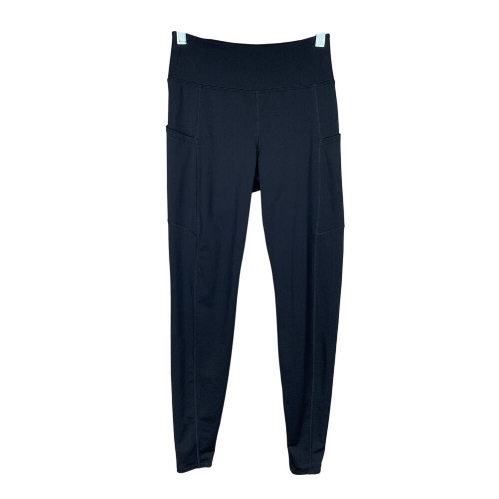 Forloh Leggings Black Pants Pockets Pull On USA Women's M